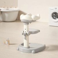 LittleSplash – Stabiel & Veilig – Baby Douche Standaard Grijs / Met kruk | Educatief Speelgoed
