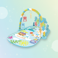 Musical Baby Play Gym – Kleurijk & Educatief – Baby Gym Kleed Neushoorn | Educatief Speelgoed