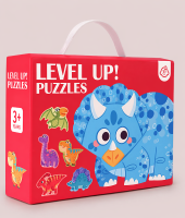 Woods™   Fijne Motoriek & Creatief   6 in 1 Puzzel Dinosaurus | Educatief Speelgoed