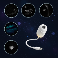NightSky – Dimbaar & Magisch in de Slaapkamer – LED Galaxy Lamp Aurora gloed (incl. 5 Micro filmdiscs) | Educatief Speelgoed