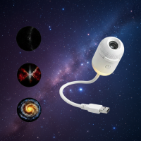 NightSky – Dimbaar & Magisch in de Slaapkamer – LED Galaxy Lamp Misty Trio (incl. 3 Micro filmdiscs) | Educatief Speelgoed
