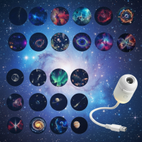 NightSky – Dimbaar & Magisch in de Slaapkamer – LED Galaxy Lamp Ruimtedroom (incl. 24 Micro filmdiscs) | Educatief Speelgoed