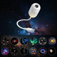 NightSky – Dimbaar & Magisch in de Slaapkamer – LED Galaxy Lamp Ruimteverkenner (incl. 12 Micro filmdiscs) | Educatief Speelgoed