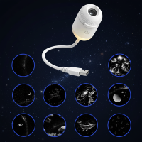 NightSky – Dimbaar & Magisch in de Slaapkamer – LED Galaxy Lamp Sterrennacht (incl. 10 Micro filmdiscs) | Educatief Speelgoed