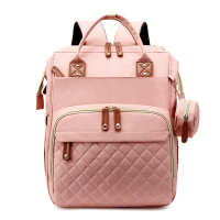 TravelNest – Altijd een Rustplek – 2 in 1 Luiertas met Babybed Roze | Educatief Speelgoed