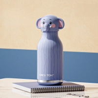 AnimalSip – Schattig & Praktisch – Kinder RVS Thermosfles met Dierenprint Olifant | Educatief Speelgoed