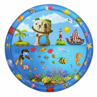 TinyWave – Vrolijk & Ontwikkelend – Baby Sensorische Watermat Onderwateravontuur (⌀ 100 cm) | Educatief Speelgoed