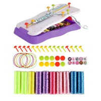 Craft Kids – Creatief & Leren – Brei Armbanden Set voor Kinderen Paars | Educatief Speelgoed