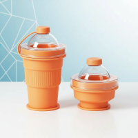 FlexiCup – Praktisch & Draagbaar – Opvouwbare Siliconen Drinkbeker Oranje | Educatief Speelgoed