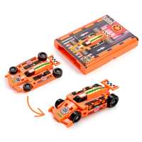 SpeedTransform – Actief & Interactief – Transformeerbare Raceauto Oranje | Educatief Speelgoed