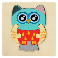 3D Wooden Puzzle™   Speels Dierenavontuur   Legpuzzel Uil | Educatief Speelgoed