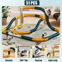 SteamTrack – Interactief & Cool – 360° Stoomtrein baan 51 onderdelen | Educatief Speelgoed