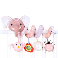 Baby Spiral Toy™   Autostoel & Kinderwagen Speelgoed Roze Olifant 2 | Educatief Speelgoed