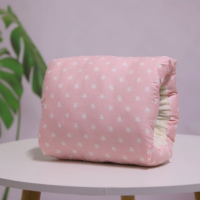 MamáEase – Ergonomisch & Zacht – Voedingskussen voor Baby Roze sterren | Educatief Speelgoed