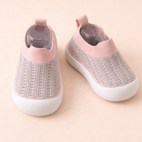 HappyFeet Comfy™   Stevige antislipzool   Kinder Sneakers Roze gestreept / 15 (12 18 maanden) | Educatief Speelgoed