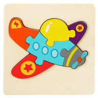 3D Wooden Puzzle™   Speels Dierenavontuur   Legpuzzel Vliegtuig | Educatief Speelgoed