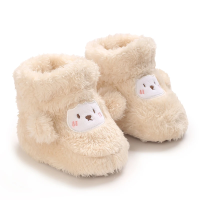 TinyBoots – Knus & Comfortabel – Pluche Babyschoenen voor Winter Pluizige Beer / 2 (7–12 maanden) | Educatief Speelgoed