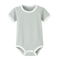 Mini Fashion™   Leuke Kleurencombinaties   Baby Romper Saliegroen / 70 (6 12 maanden) | Educatief Speelgoed