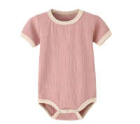 Mini Fashion™   Leuke Kleurencombinaties   Baby Romper Stoffig roze / 80 (1 2 jaar) | Educatief Speelgoed