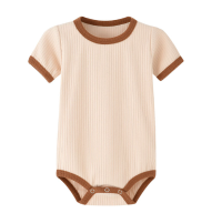 Mini Fashion™   Leuke Kleurencombinaties   Baby Romper Perzik / 70 (6 12 maanden) | Educatief Speelgoed