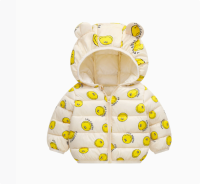 Mini Fashion™   Polyester winterjas met Capuchon Crème Smiley Gezicht / 80 (9 12 maanden) | Educatief Speelgoed