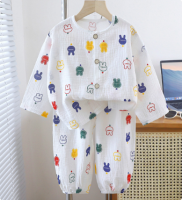 Mini Fashion™   Luchtig Materiaal   Linnen Kleding Set Gekleurd konijn / 80 (9 12 maanden) | Educatief Speelgoed
