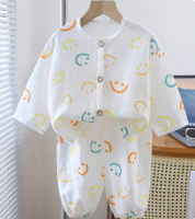 Mini Fashion™   Luchtig Materiaal   Linnen Kleding Set Smiley gezicht / 80 (9 12 maanden) | Educatief Speelgoed