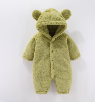 Mini Fashion™   Met Capuchon   Fleece Romper Groen / 80 (9 12 maanden) | Educatief Speelgoed
