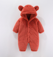 Mini Fashion™   Met Capuchon   Fleece Romper Rood / 80 (9 12 maanden) | Educatief Speelgoed