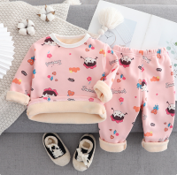 Mini Fashion™   Kinder Cartoon Fleece Pyjama Roze – Zoete Bloesem / Maat 110 (4 5 jaar) | Educatief Speelgoed
