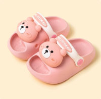 Mini Fashion – Vrolijk & Veilig – Polka Strand Slippers Roze Beer / 180 (5–6 jaar) | Educatief Speelgoed