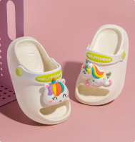 Mini Fashion – Vrolijk & Veilig – Polka Strand Slippers Witte Eenhoorn / 180 (5–6 jaar) | Educatief Speelgoed