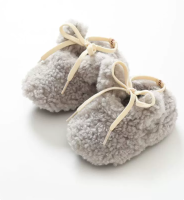 SnuggleBunny – Warm & Veilig – Antislip Bunny Pantoffels 16 (0–6 maanden / 10.5–11 Cm) / Grijs | Educatief Speelgoed