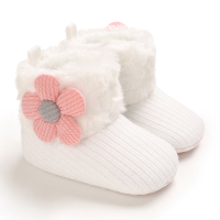 Mini Fashion™   Altijd Warme Voeten   Kinder Winterschoenen Wit   Roze Bloem / 20 (12 18 maanden) | Educatief Speelgoed