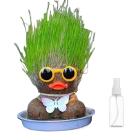 Figure Plants™   Leer planten verzorgen    Thuis Decoratie Planten Groen Gras Eend (incl. Waterspray) | Educatief Speelgoed