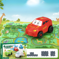 Car Track™   Bouw, speel en ontdek   Speelgoedautoset Rode Auto / 25 delige | Educatief Speelgoed