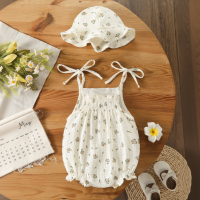 LittleBlossom – Zomers Comfort & Stijlvol – Baby Sling Bodysuit met Hoed Roos / 66 (3–6 maanden) | Educatief Speelgoed