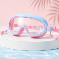 AquaVision – Verstelbare anticondens  en UV bescherming – Siliconen zwembril met oordoppen Roze | Educatief Speelgoed