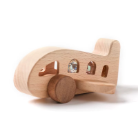 Woods™   Bevorder Creativiteit & Motoriek   Houten Montessori Vliegtuig Speelgoed Houten vliegtuig (type 2) | Educatief Speelgoed