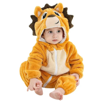 Mini Fashion   Duurzaam & Wasbaar   Dieren Romper Onesie (0 24 maanden) Leeuw 2 | Educatief Speelgoed