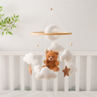 DreamBear – Rustgevend & Zacht – Babymobiel voor Box en Wieg Bruin | Educatief Speelgoed