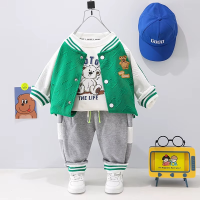 Mini Fashion™   Peuter & Avontuur    3 delige Kleding Set Groen Baseball / 120 (5 jaar) | Educatief Speelgoed