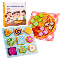 Woods™   Stimuleer Creativiteit & Motoriek   Kinder Pizza & Koekje Set Pizza + Koekje | Educatief Speelgoed