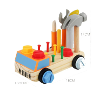 Woods™   Fijne Motoriek & Coördinatie   Speelgoed Constructie Voertuig Houtkleurige wagen | Educatief Speelgoed