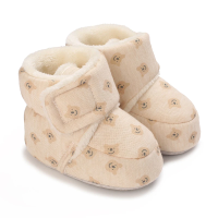 TinyBoots – Knus & Comfortabel – Pluche Babyschoenen voor Winter Schattige beer / 2 (7–12 maanden) | Educatief Speelgoed
