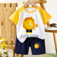 Mini Fashion™   Leeuw opdruk   Jongens Zomerset Schattige Leeuw / 80 | Educatief Speelgoed