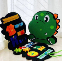Toddler Busy Board™   Sensorische Avonturen   Dino viltboek | Educatief Speelgoed