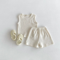 Mini Fashion™   Vrij & Licht   Katoenen Kledingset Beige / 90 (12 24 maanden) | Educatief Speelgoed