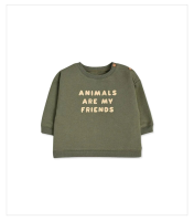 Mini Fashion   Comfortabele en Stijlvolle Kledingset   Baby Outfit T shirt   'Animals are my friends' / 73 (6–12 maanden) S | Educatief Speelgoed