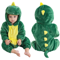 Mini Fashion   Duurzaam & Wasbaar   Dieren Romper Onesie (0 24 maanden) Dino (Groen) | Educatief Speelgoed